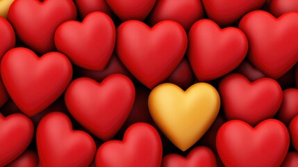 Obraz premium Celebrate love with colorful heart decorations event space digital art festive atmosphere close-up emotions