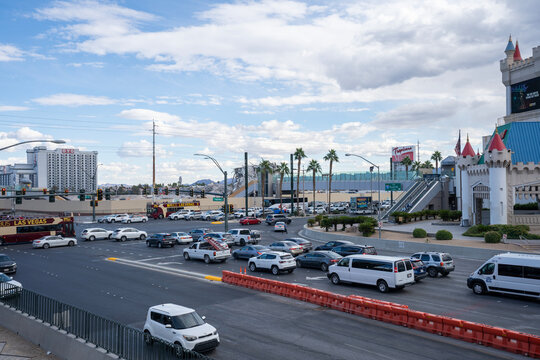 Las Vegas, NV, USA - Oct 29, 2024: Demolished Tropicana seen from New York New York Hotel across the street. The demolition was part of a plan to make way for a new MLB stadium for Oakland Athletics.