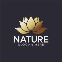 Lotus flower. Contour vector illustration for packaging, corporate identity, labels, postcards, invitations.	
