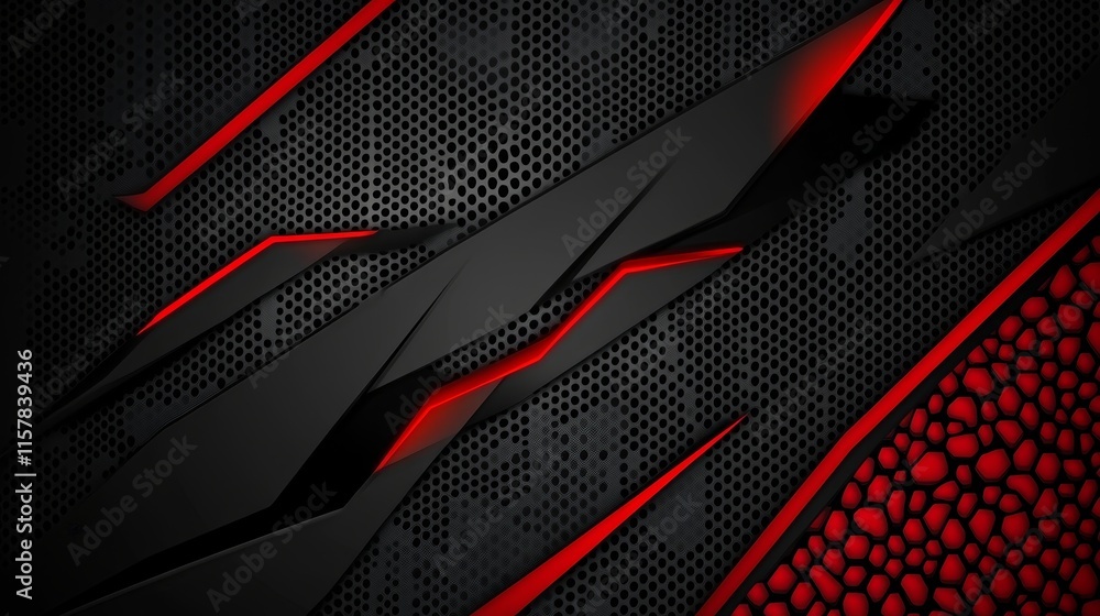 Aufkleber abstract red and black metallic texture background
