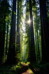 Ethereal Majesty: A Captivating Journey Through an Ef Redwood Forest