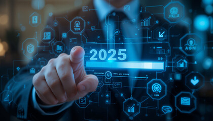 Obraz premium Loading Progress from 2024 to 2025