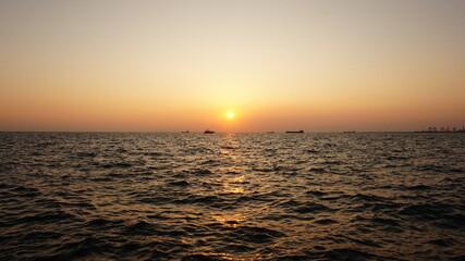 Sunset on the sea