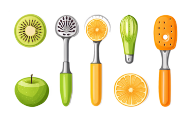 Fruit Corer Set for Effortless Coring - Isolated on White Background