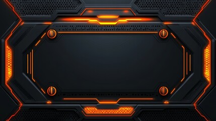 Abstract dark futuristic tech background