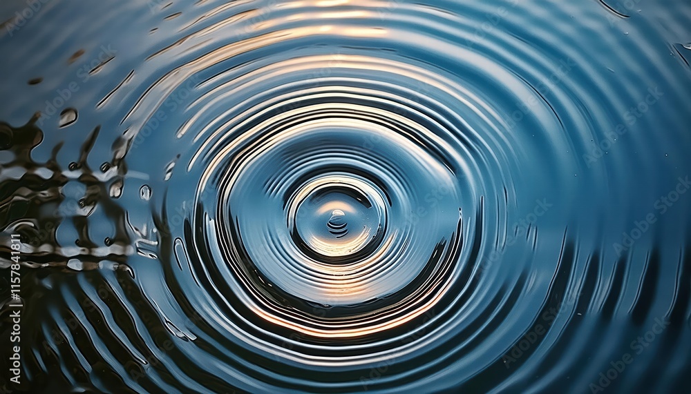Poster ripple effect an abstract representation of concentric circles expanding outward, symbolizing the in