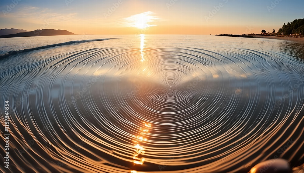 Poster ripple effect an abstract representation of concentric circles expanding outward, symbolizing growth
