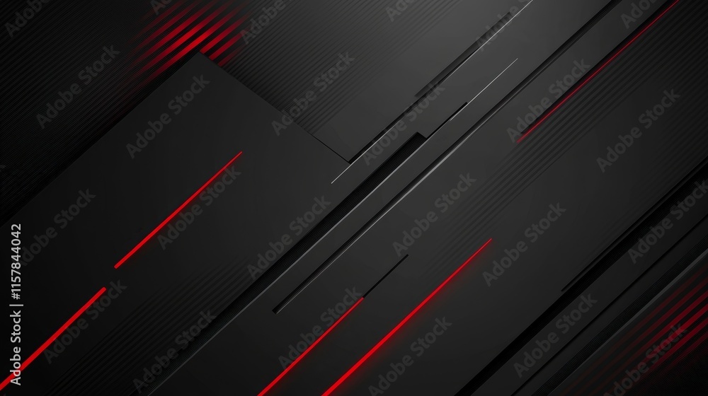 Aufkleber Abstract dark background with red lines and textures