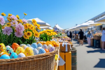 Experience the vibrant and colorful Easter Market, which is absolutely brimming with delightful festive eggs and beautiful, fresh blooms that capture the true essence of the joyful holiday season