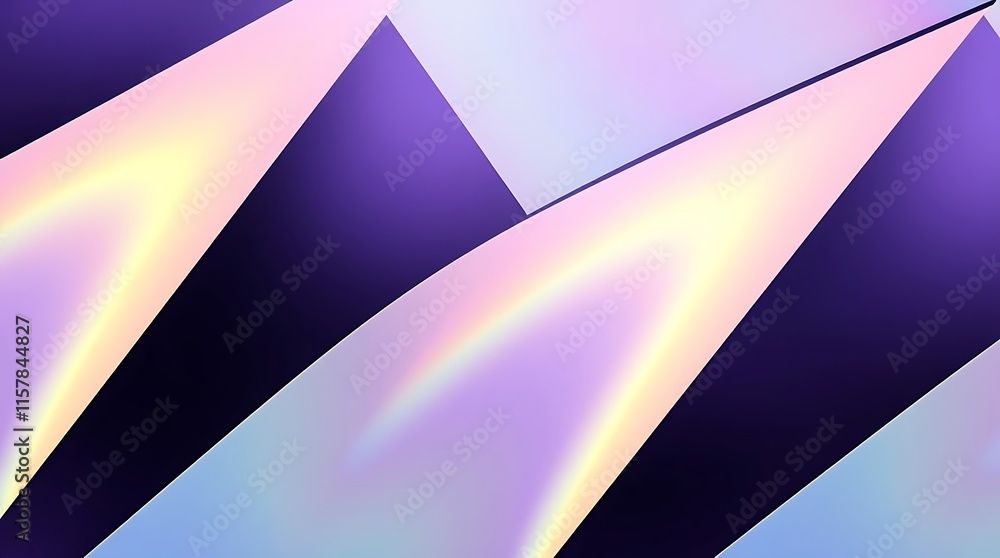 Aufkleber abstract holographic triangles: a captivating abstract background featuring holographic triangles in