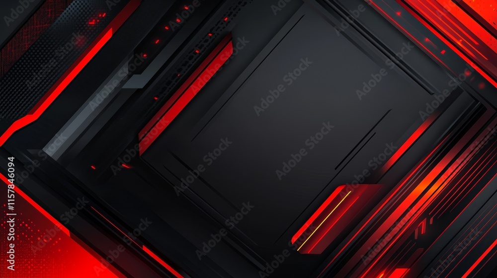 Poster abstract red and black tech background