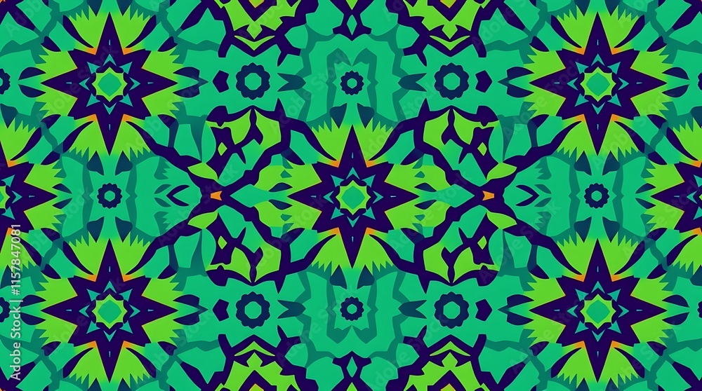 Aufkleber abstract geometric pattern: a vibrant and captivating seamless pattern featuring a kaleidoscope of g