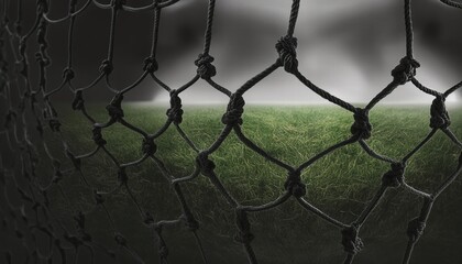 Seamless Soccer Goal Mesh Texture Black Fishnet Pattern Background for Sports Design Projects and Creative Applications