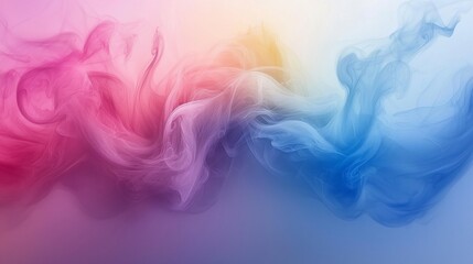 Abstract colorful smoke swirls.