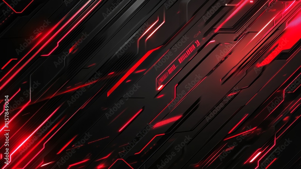 Poster abstract red and black tech background