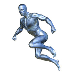 男性サイボーグ　3DCGレンダリング