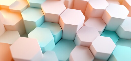 Abstract pastel hexagon pattern background. (1)