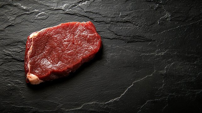 A raw steak.