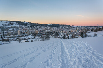 Vue sur La Chaux-de-Fonds (NE) en Décemnre 2024