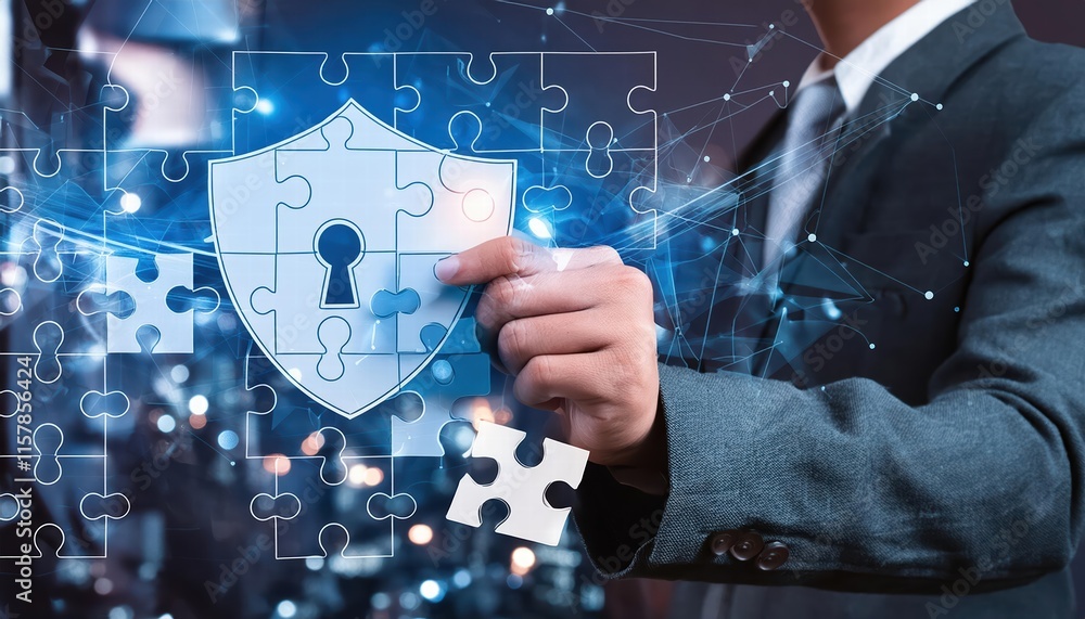 Poster the cybersecurity puzzle putting the pieces together for maximum protection a comprehensive guide to