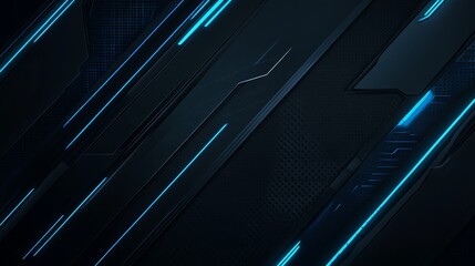Abstract dark background with glowing teal lines