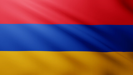 Waving flag of Armenia. National flag of Armenia background