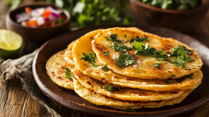 Gorditas, mexican food, advertising photo.