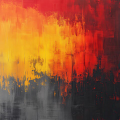 A bold and energetic gradient texture, rich shades of crimson, golden yellow