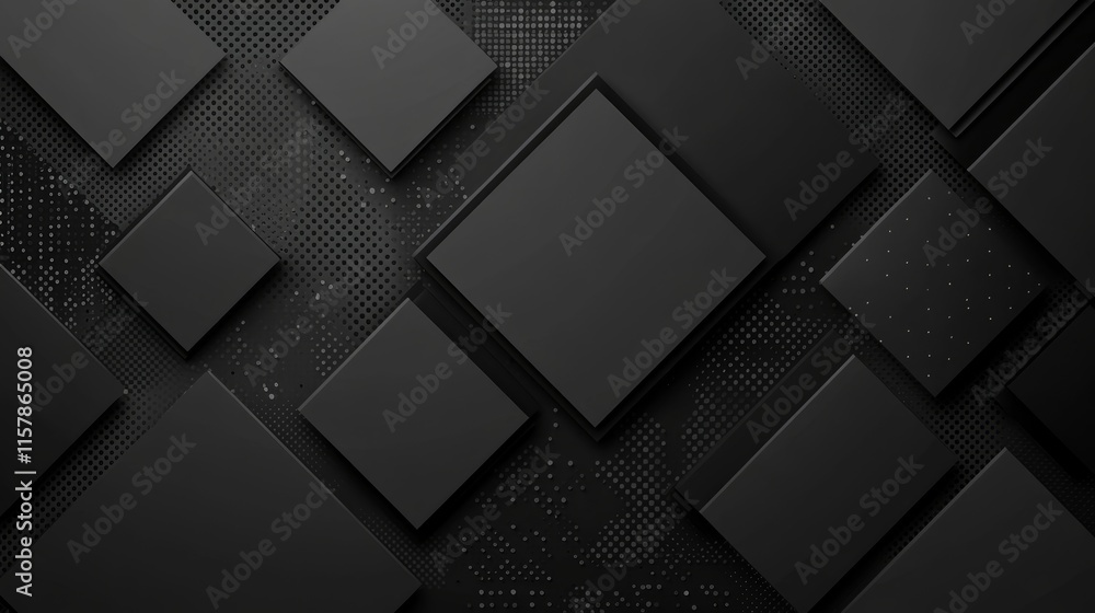 Poster abstract dark gray square pattern background