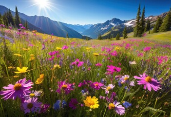 Obraz premium exploring bright seasonal colors stunning landscapes from blooming flowers autumn foliage, leaves, fall, vibrant, nature, forest, scenery, scenic