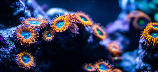 Beautiful corals, marine animals.