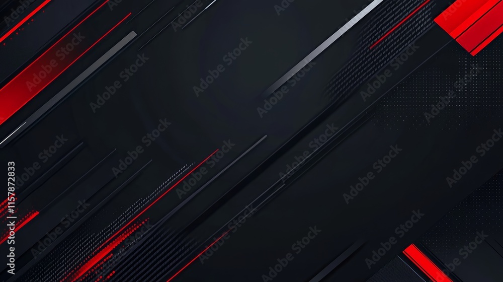Aufkleber Abstract red and black diagonal lines background