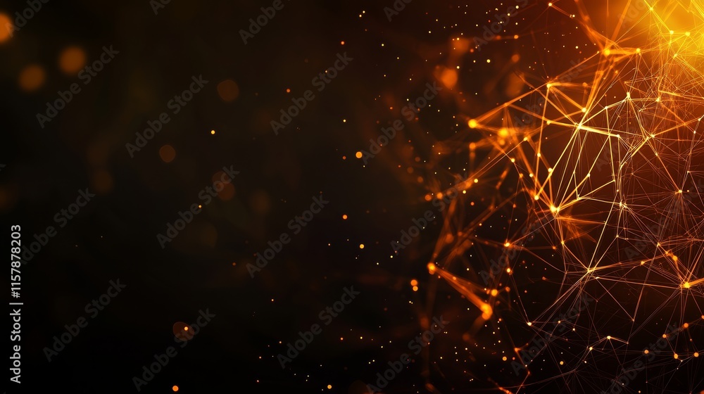 Aufkleber Abstract fiery network connection background