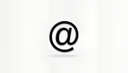 Simple black email symbol on white background. Minimalist design. Web icon. Digital communication. Electronic mail. Contact address. Clean graphic. Simple tech icon.