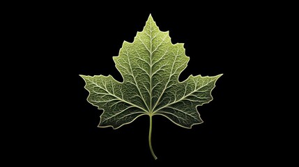 Naklejka premium Nature's intricacies leaf detail studio setting macro photography minimalist background close-up perspective botanical beauty