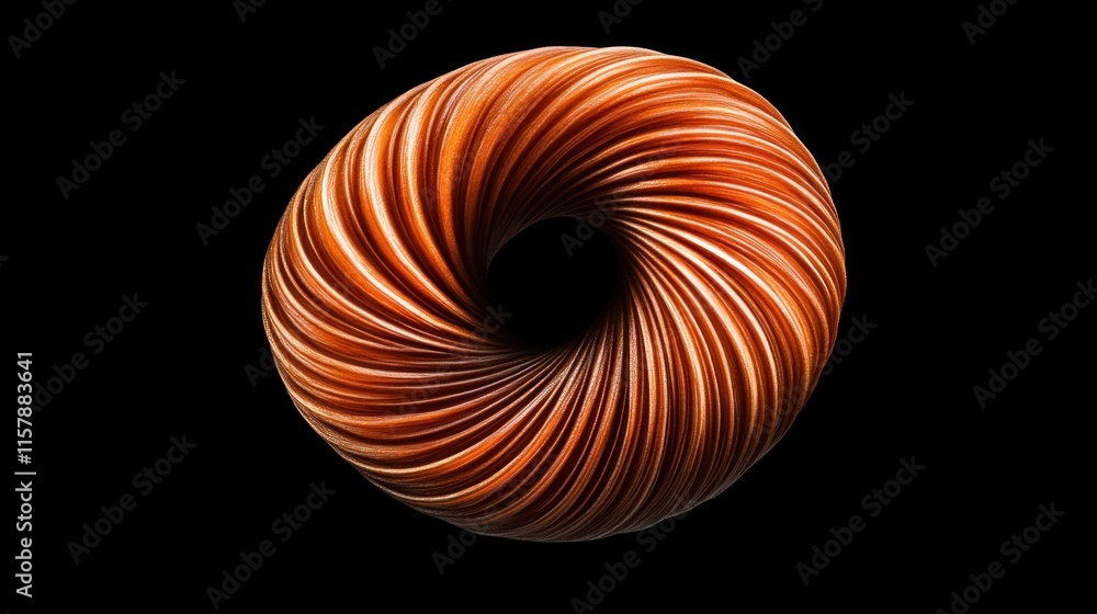 Poster dynamic swirl sculpture abstract art display contemporary gallery minimalist environment close-up vi