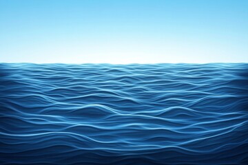 Clear blue water with a hazy background, conveying an abstract idea