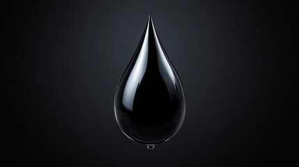 Fototapeta premium Captivating black liquid drop studio setting photographic art minimalistic background close-up visual aesthetics