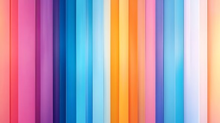 Obraz premium Vibrant Vertical Stripes: A Colorful Digital Painting in a Modern Style. AI Generated