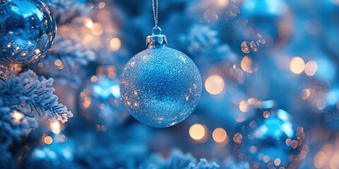 Christmas tree decorations festive home photography cozy environment close-up view holiday spirit