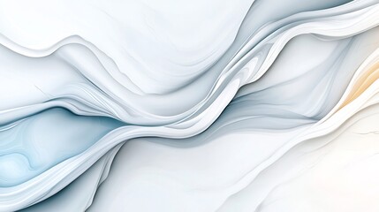 Obraz premium Fluidly Swirling Abstract Digital Painting: Serene Minimalist Artwork. AI Generated