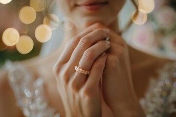 woman is taking off the wedding ring