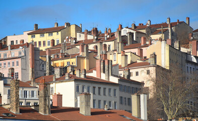 Lyon, France. Quartier de la Croix Rousse