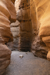 Beautiful labyrinths in the gorge of the red canyon in Eilat, israel