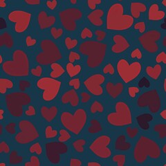 Valentine hearts seamless 14 February love pattern for wrapping paper