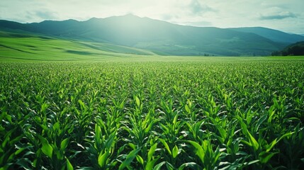 Fototapeta premium Scenic Farming Landscape with High Contrast Lighting