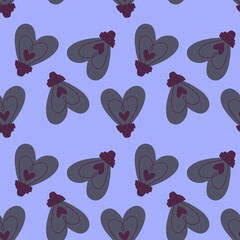 Valentine love hearts seamless 14 February illumination bulbs pattern