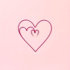 Heart. Love. Valentines day. Heart on Pink.