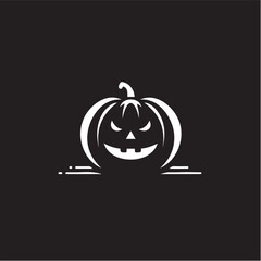 A spooky Halloween pumpkin icon with a carved jack-o'-lantern face. Perfect for Halloween decor, party invites, or seasonal designs. Great for digital and print projects.