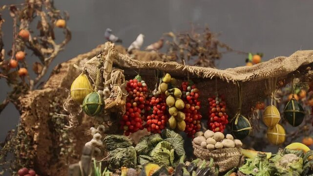 Nativity scenes and miniature reproductions of the Neapolitan artistic tradition. Scenography, shepherds and miniatures.